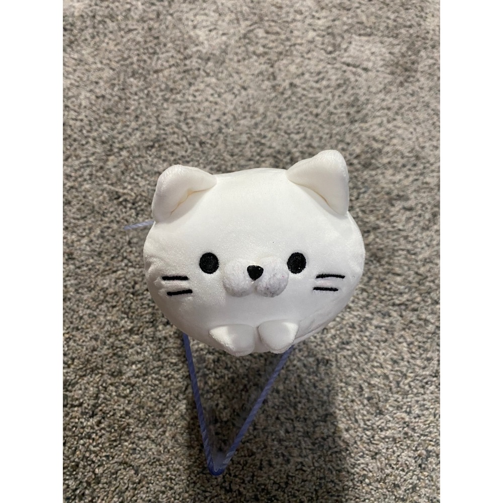 Yell World‎ White Cat Plush Round Squishy Mochi Neko Stuffed Animal Toy